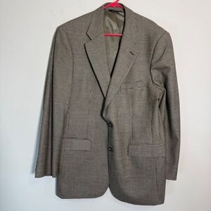 Brooks Brothers 346 Cashmere Wool Blend Blazer Sports Coat Men's 42L Houndstooth